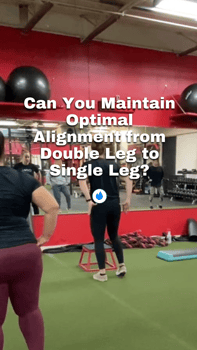 maintaining alignment from double leg to single leg stance