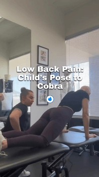 low back pain childs pose to cobra