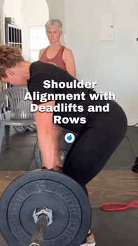 shoulder alignment with deadlifts and rows